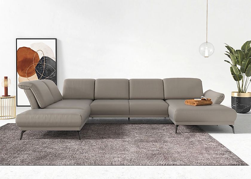 sit&more Wohnlandschaft "Coco U-Form" Sitztiefen-, Arm- und Kopfteilverstel günstig online kaufen