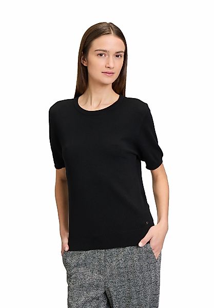 Betty&Co Kurzarmshirt "Betty & Co Damen Feinstrickpullover mit Rundhalsauss günstig online kaufen