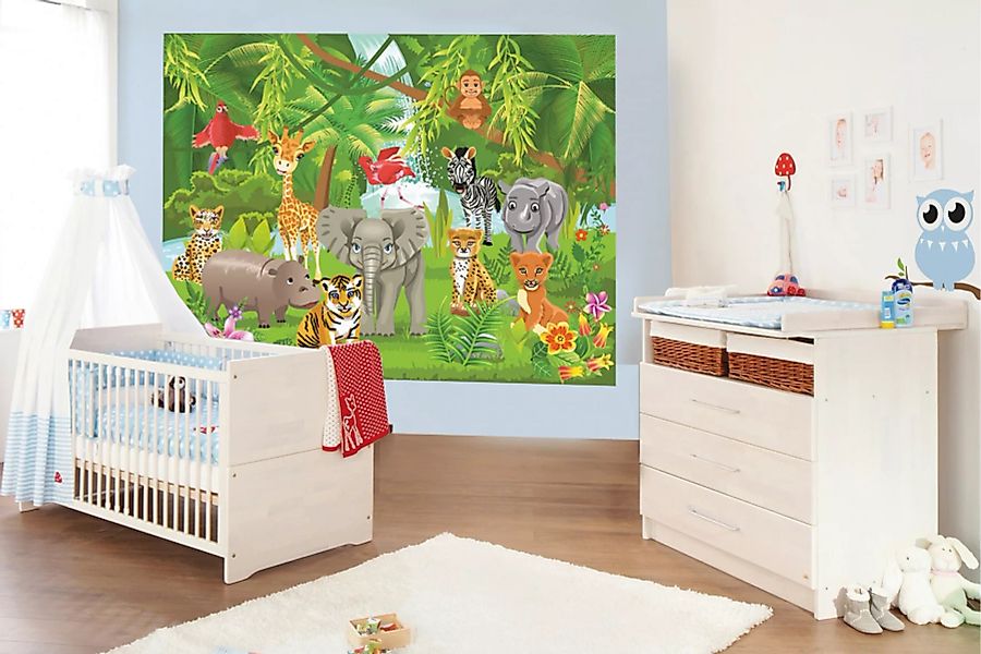 Papermoon Fototapete »Kids Jungle Animals«, matt günstig online kaufen