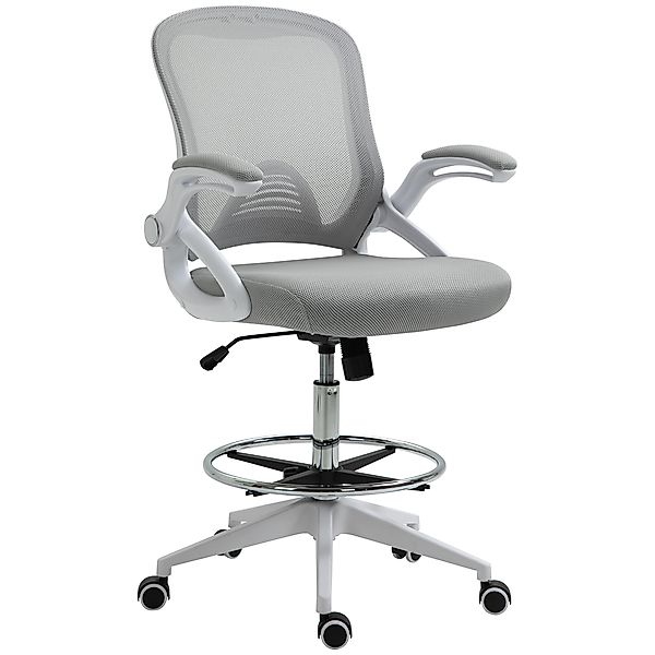 Vinsetto Bürostuhl Ergonomischer Schreibtischstuhl mit Hochklappbaren Armle günstig online kaufen