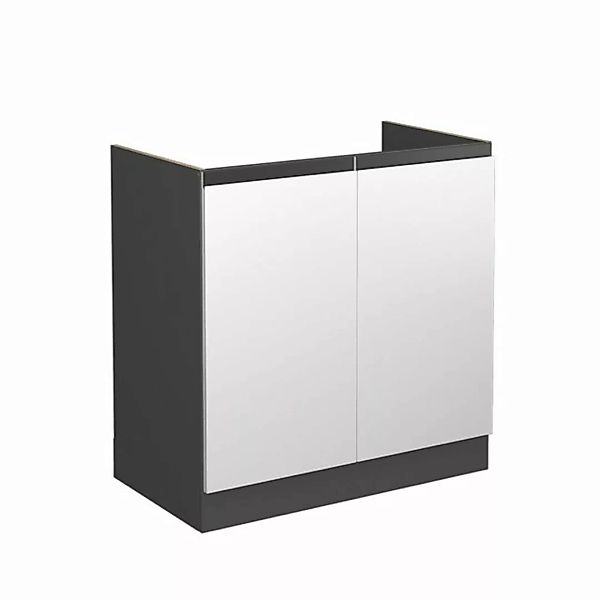 Vicco Spülenunterschrank Küchenschrank J-Shape 80 cm Anthrazit/Weiß günstig online kaufen