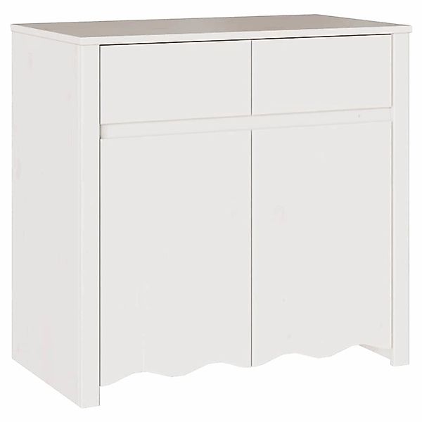 vidaXL Sideboard Drammen Weiß 79 x 43 x 75,5 cm Massivholz Kiefer 42003041 günstig online kaufen