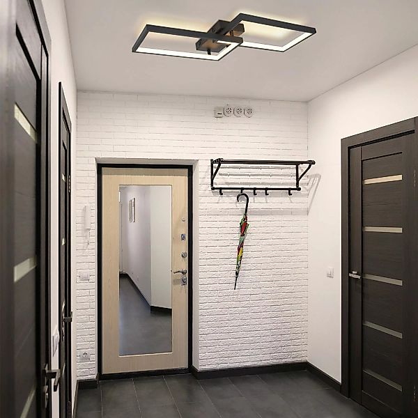 Nettlife LED Deckenleuchte Schwarz Deckenlampe 40W günstig online kaufen