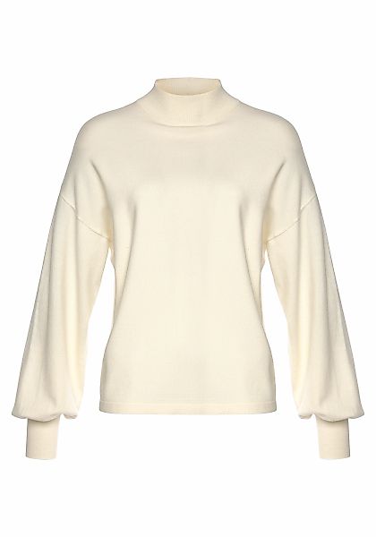 LASCANA Strickpullover mit kleinem Stehkragen, Feinstrickpullover, casual-c günstig online kaufen