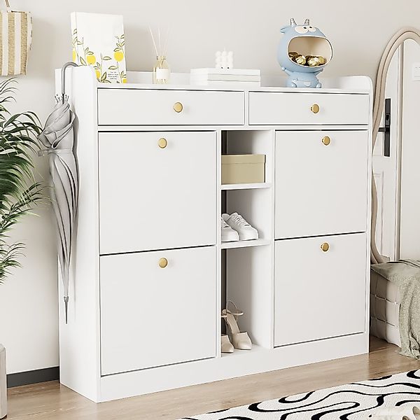 autolock Schuhschrank Schuhkommode mit 4 Klapptüren günstig online kaufen