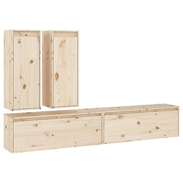 vidaXL TV-Schrank TV-Schränke 4 Stk Massivholz Kiefer Lowboard Lowboard günstig online kaufen