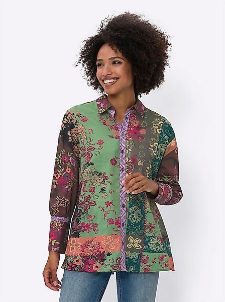 heine Klassische Bluse Druckbluse . günstig online kaufen