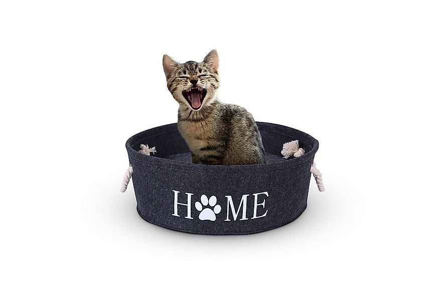 Bestlivings Tierbett Katzenkorb Ø40cm + Kissen, Katzenbett - Katzenschlafpl günstig online kaufen