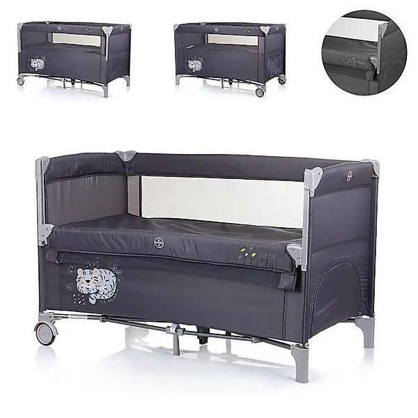 Chipolino Baby-Reisebett Reisebett Relax 2 Ebenen, Vorderseite absenkbar, S günstig online kaufen