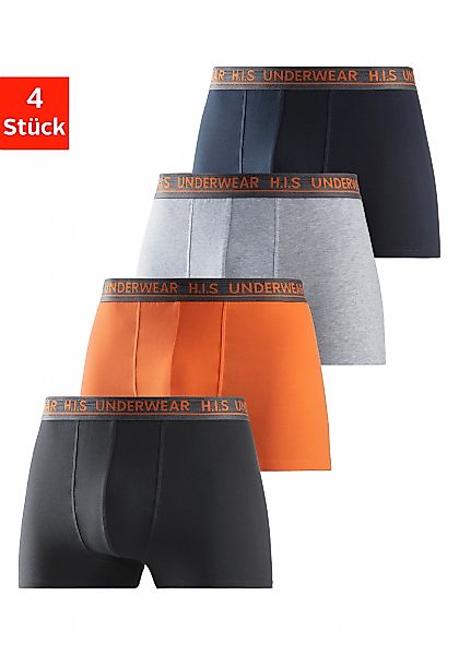 H.I.S Boxer "Boxershorts für Herren" Packung, 4 Stk. mit bequemem Stretchbü günstig online kaufen