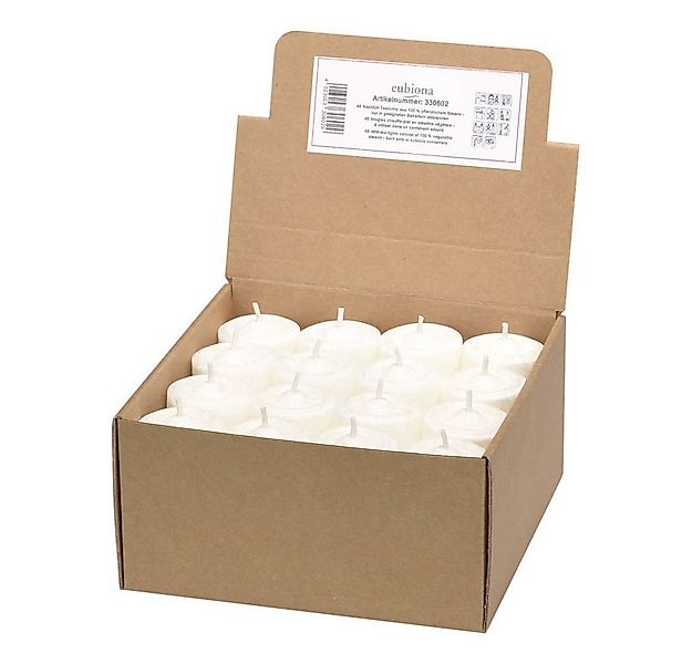 eubiona Teelicht Teelichter - Stearin weiß 48Stk günstig online kaufen