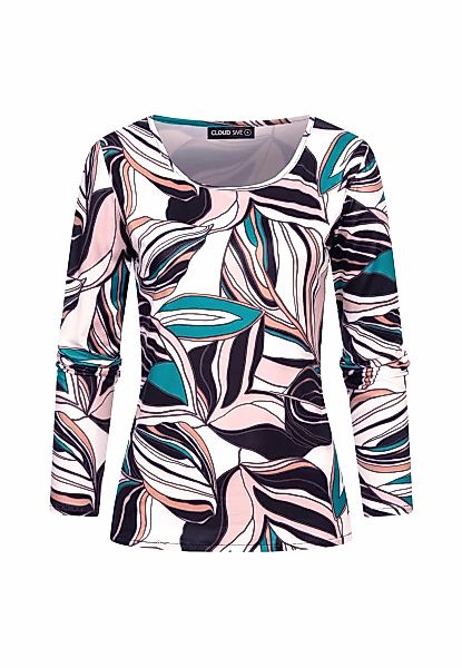 CLOUD 5IVE Longsleeve "CLOUD 5IVE Langarm Top mit Blätter Print", (1 tlg.) günstig online kaufen