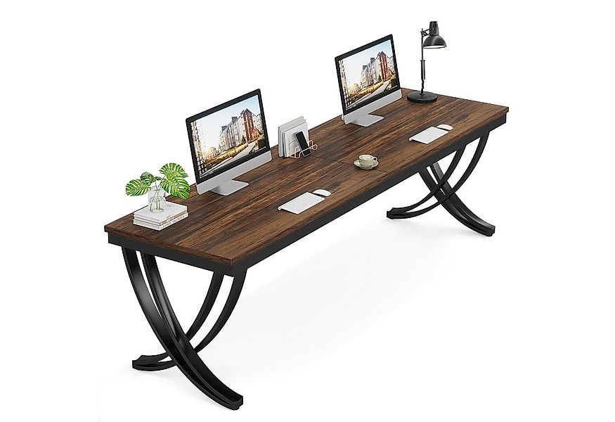 Tribesigns Doppelschreibtisch Computertisch, 200 cm extra langer Schreibtis günstig online kaufen