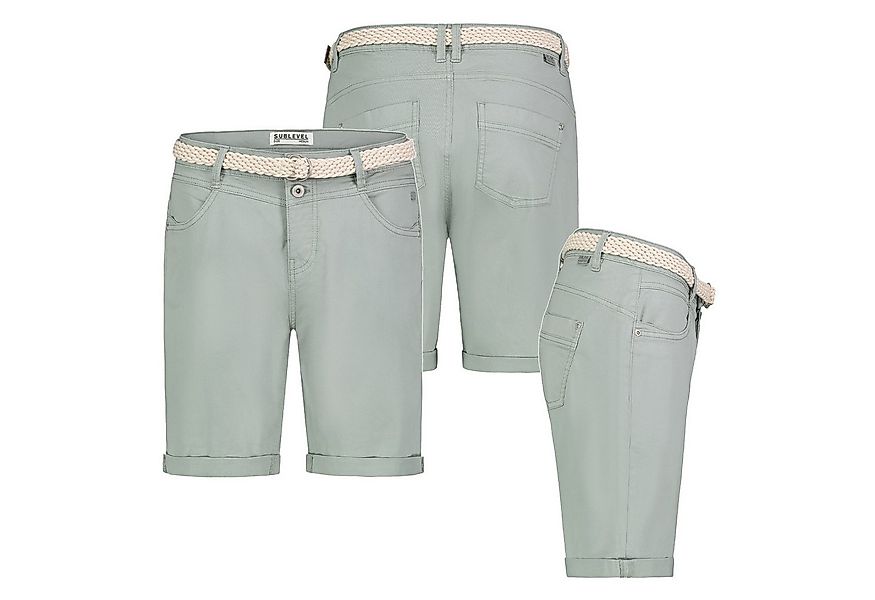 SUBLEVEL Bermudas Damen Short Bermuda kurze Hose Sommer Chino Stoff Hose mi günstig online kaufen