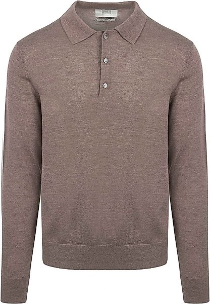 King Essentials The Robert Long Sleeve Poloshirt Merino Braun - Größe XXL günstig online kaufen