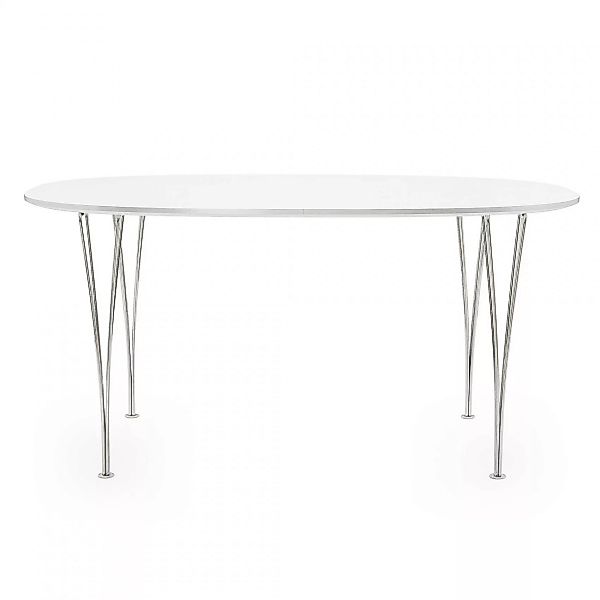 Fritz Hansen - B611 Super-elliptischer Tisch 135x90x72cm - weiß/Laminat mit günstig online kaufen