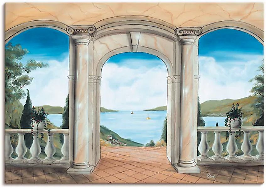 Artland Wandbild »griechische Terrasse« Europa 1 Stk. tlg. als Leinwandbild günstig online kaufen