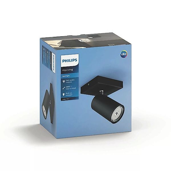 Philips myLiving Kosipo Spot GU10 schwarz 1-fl. günstig online kaufen