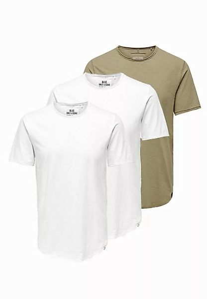 ONLY & SONS T-Shirt 3er Pack ONSBENNE (Spar-Set, 3-tlg) T-Shirt - Baumwolle günstig online kaufen