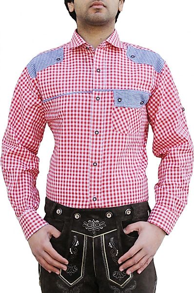 German Wear Trachtenhemd GW1243 Red Bayerisches günstig online kaufen