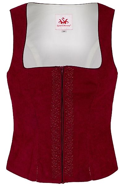 Spieth & Wensky Dirndlbluse "Trachtenmieder "Feuer"", stilvolle Stickereien günstig online kaufen