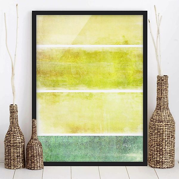 Bild mit Rahmen Abstrakt - Hochformat Colour Harmony Yellow günstig online kaufen