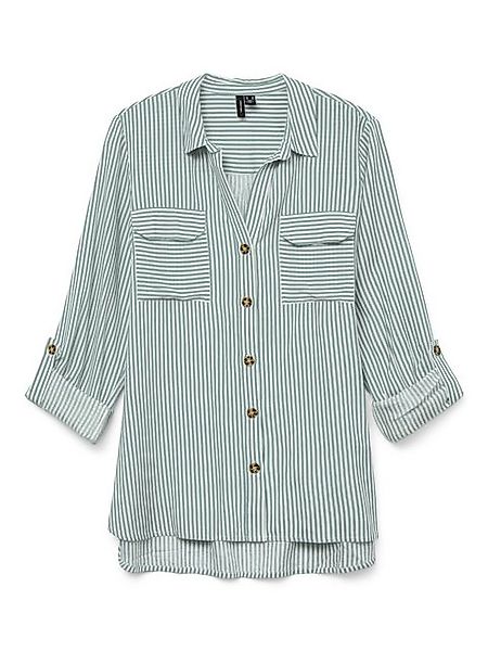 Vero Moda Blusenshirt Legeres Blusen mit Brusttaschen Krempelärmel VMBUMPY günstig online kaufen
