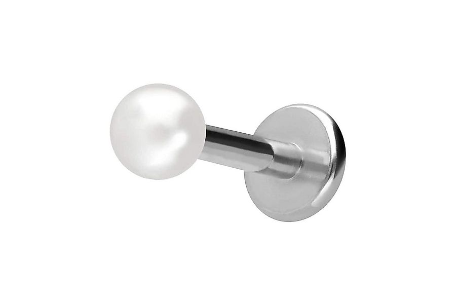 PIERCINGLINE Piercing-Set Titan Labret mit Innengewinde SYNTHETISCHE PERLE günstig online kaufen