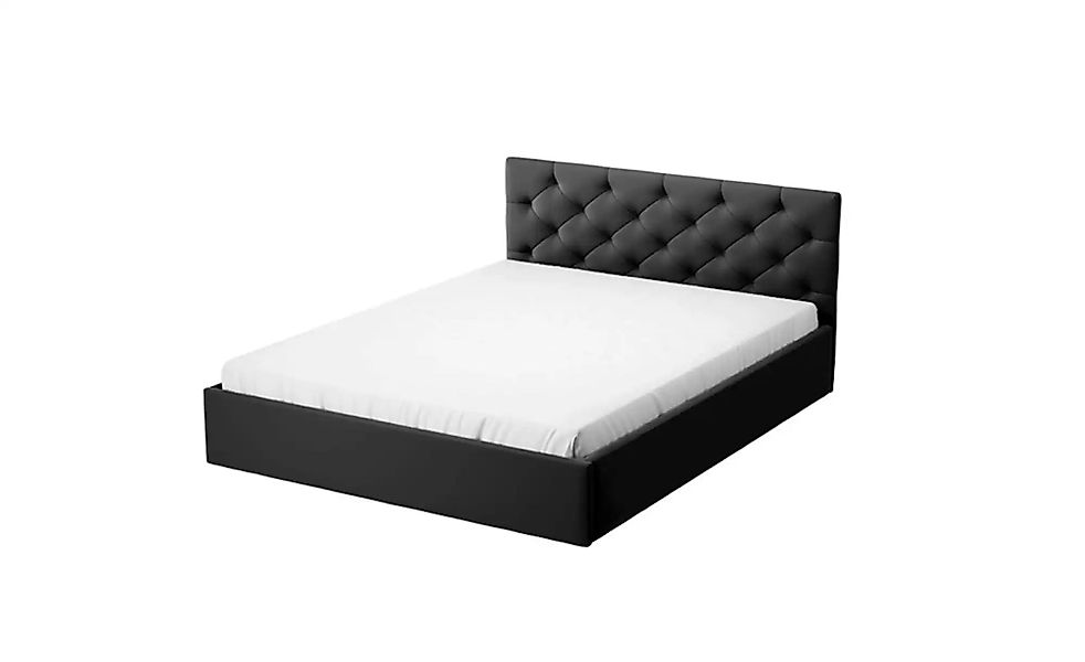 Polsterbett 160x200 Grau   ¦ schwarz ¦ Maße (cm): B: 99 H: 85 Betten > Pols günstig online kaufen