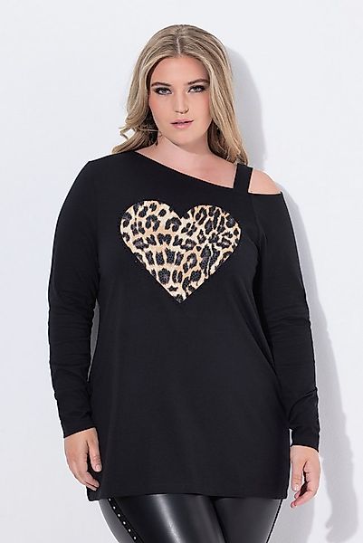 MIAMODA T-Shirt T-Shirt A-Linie Leo-Herz Schulter CutOut günstig online kaufen