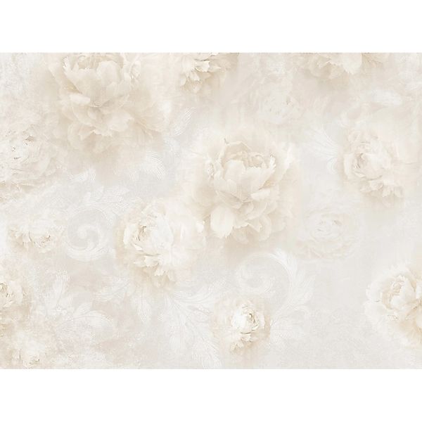 Sanders & Sanders Fototapete Blumen Hellbeige 360 x 270 cm 600513 günstig online kaufen