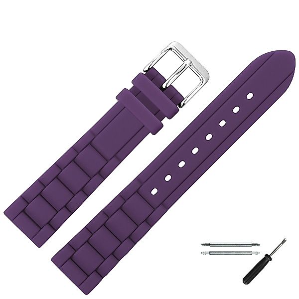 MARBURGER Uhrenarmband 18mm Kunststoff Silikon Lila günstig online kaufen