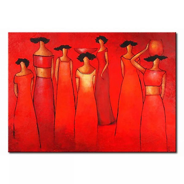 Wandbild Frauen in rot  XXL günstig online kaufen