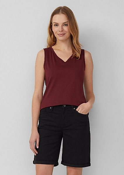 s.Oliver Muscleshirt T-Shirt Top mit V-Ausschnitt und Rücken-Detail günstig online kaufen