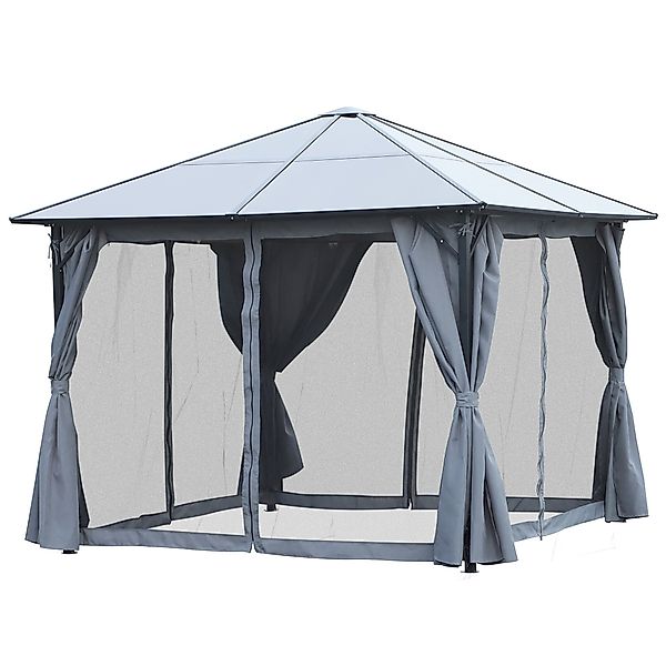Outsunny Pavillon Gartenpavillon mit Seitenteilen, PC günstig online kaufen