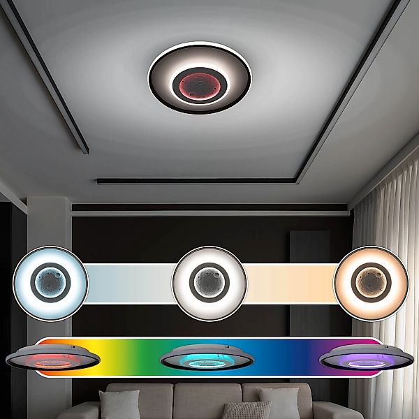 my home LED Deckenleuchte »Lyra«, 1 flammig, Leuchtmittel LED-Board   LED f günstig online kaufen
