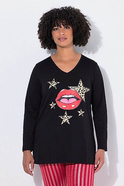 Angel of Style T-Shirt T-Shirt Komfort Fit Kussmund-Motiv Langarm günstig online kaufen