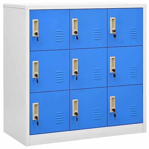 vidaXL Fächerschrank Schließfachschränke 2 Stk. Hellgrau günstig online kaufen
