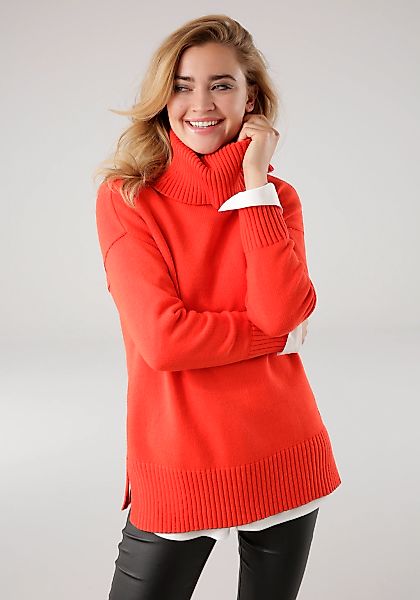 Tamaris Rollkragenpullover, in lässiger Form mit seitlichen Schlitzen günstig online kaufen