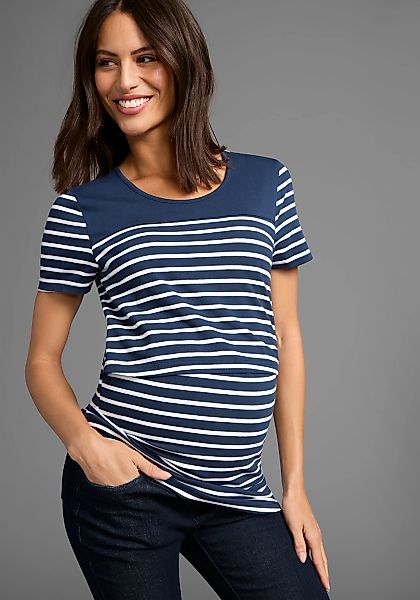 Neun Monate Umstandsshirt "Geringeltes Schwangerschaft und Still-Shirt", fü günstig online kaufen