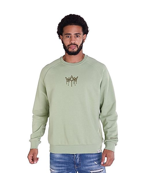 Denim Distriqt Sweatshirt mit feiner Logo Bestickung günstig online kaufen