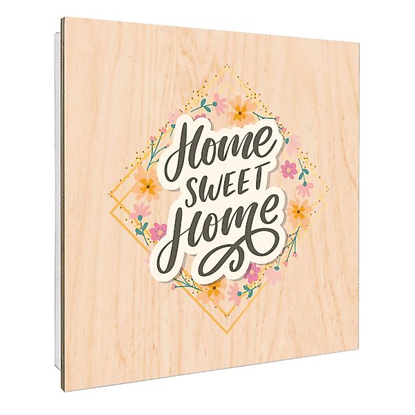 Banjado Großer Schlüsselbox Holz 30x30cm Weiß Scharnier Rechts 50 Haken Sch günstig online kaufen
