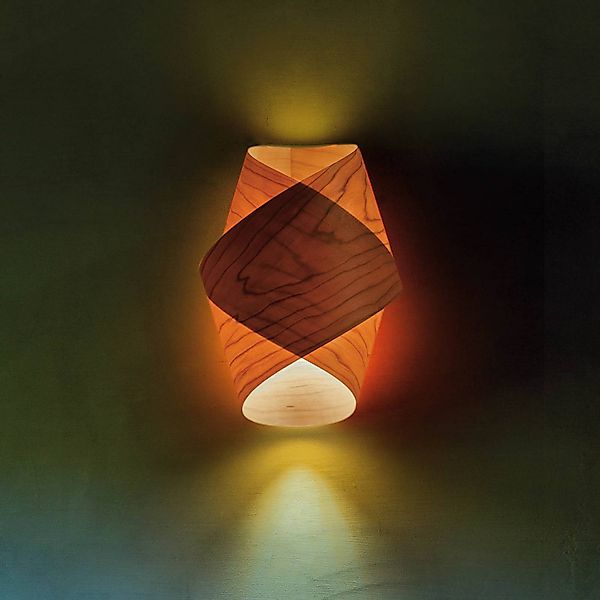 LZF Wandlampe Orbit, kirschholzfarben, Breite 19 cm, Holz günstig online kaufen