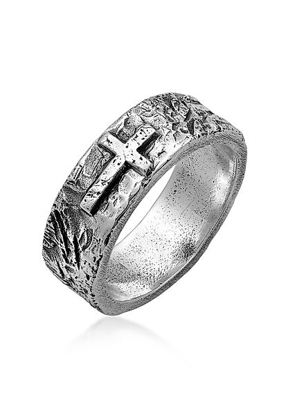 HAZE & GLORY Silberring Bandring Kreuz günstig online kaufen
