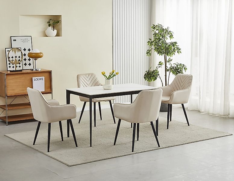 Home Collective Esszimmerstuhl Küchenstuhl, Polsterstuhl, Schminktisch günstig online kaufen