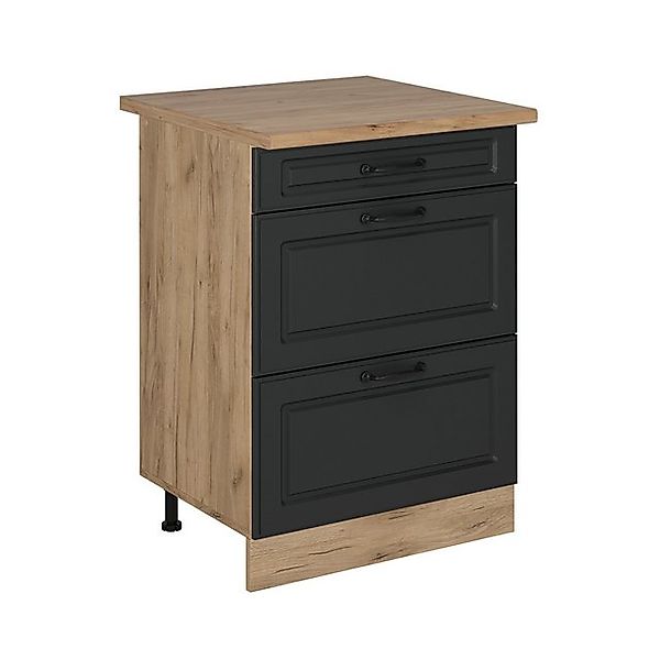 Vicco Küchenunterschrank R-Line Schubladenschrank für die Küche Beton 60 cm günstig online kaufen