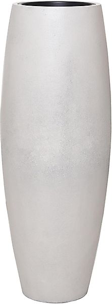 VIVANNO Bodenvase Fiberglas MAGNUM Rund - Beige Steinoptik (1 St), 37x100 c günstig online kaufen