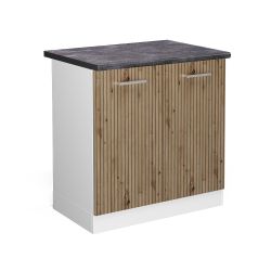 Vicco Spülenunterschrank R-Line, Artisan-Eiche/Weiß, 80 cm, günstig online kaufen