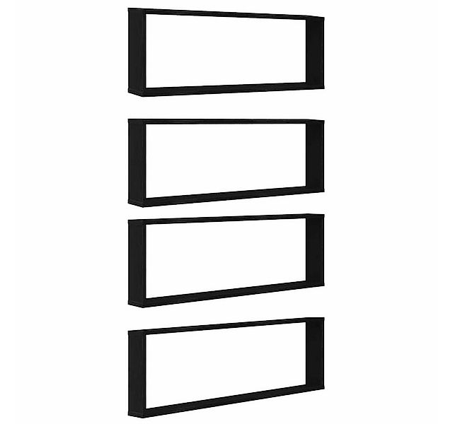 vidaXL Regal Würfelregale 4 Stk. Schwarz Eichen-Optik 100x15x30 cm, 4-tlg. günstig online kaufen