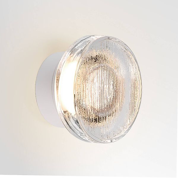 MARSET LED-Außenwandlampe Roc, Ø 17 cm, weiß/transluzent günstig online kaufen